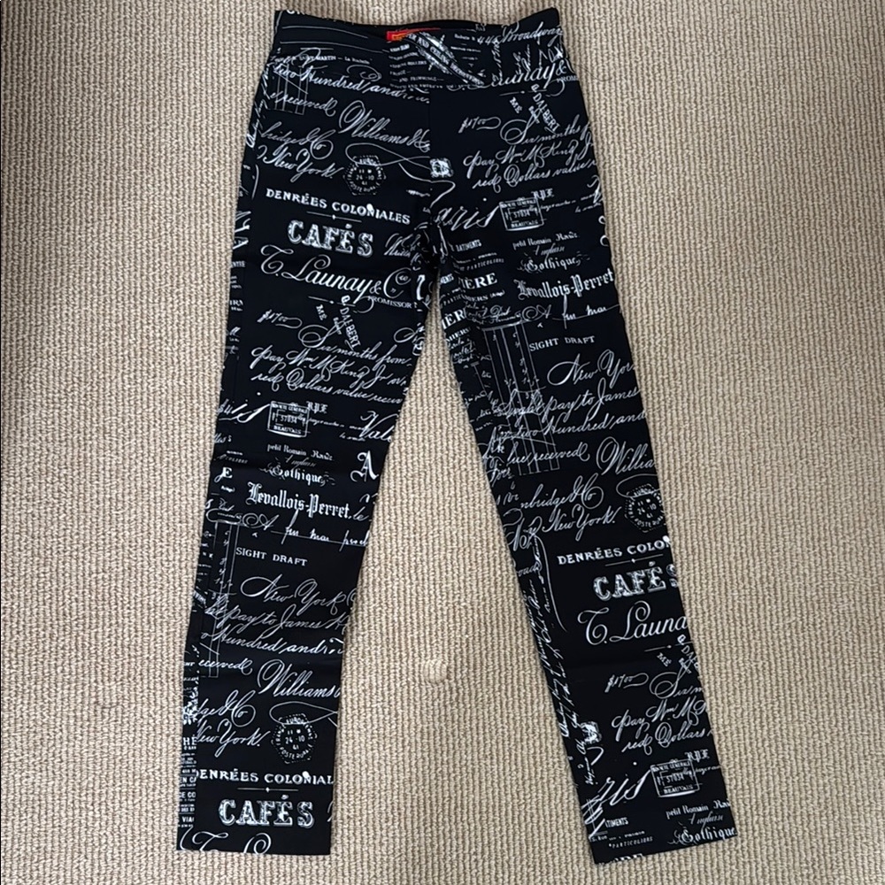 Kraft Larry Black and White Graphic Skinny Pants